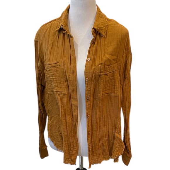 Urban Outfitters Tops - Urban Outfitters Luca Gauzy Cotton Button-Down Shirt